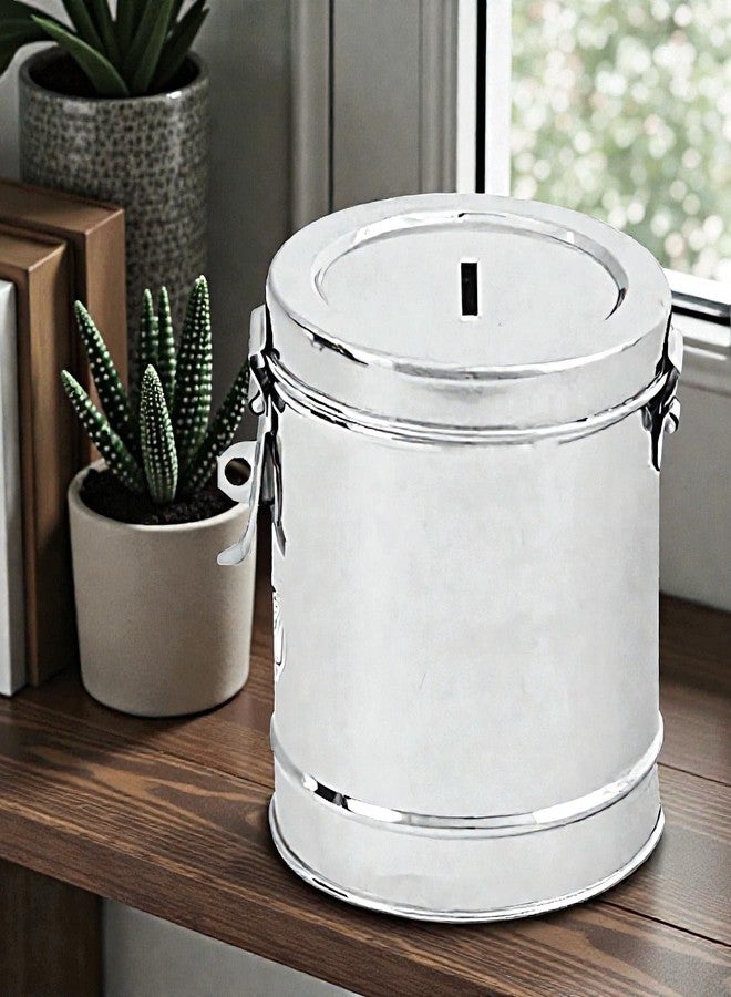 Standify® 1000ML Med Money Bank_A Stainless Steel Money Box Heavy Duty Bachat Gulak for Kids & Adults Unbreakable Piggy Bank. - Image 2